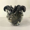 Murano aspende preto com pó de ouro 24k