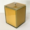 lixeira cristal dourado com cromado