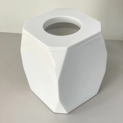 Lixeira valência branco com cromado - comprar online