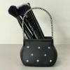 Bolsa porta maquiagem Preta com Swarovski