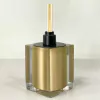 Porta difusor em resina cristal new gold com preto fosco