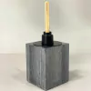 Porta difusor em resina cinza perolado com preto fosco