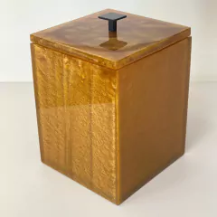 Lixeira dourado perolado com preto fosco