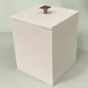 Lixeira rosa claro com rosa matte