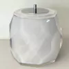 lixeira lapidada cristal com cromado - comprar online