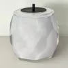 lixeira lapidada cristal com preto fosco