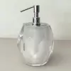 Saboneteira Lapidada em resina cristal com cromado