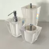Kit de banheiro 3 Peças em resina Torre Cristal com Cromado