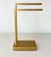 Toalheiro duplo dourado fosco