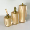 kit de banheiro 3 peças em resina Valência cristal champagne com dourado