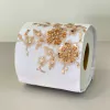 Capa de papel higiênico red gold flores e folhas pedraria