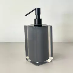 Saboneteira Cristal em resina chumbo com preto fosco