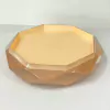 Bandeja lapidada cristal champagne - 33cm diâmetro