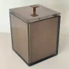 Lixeira em resina cristal corten com corten
