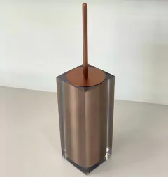 Porta escova Sanitária em resina cristal corten com corten