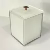 Lixeira em resina Cristal pérola com corten