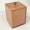 Lixeira em resina Cristal marrom claro com corten
