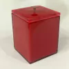 Lixeira em resina Cristal vermelha com Rosa Matte - comprar online