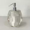 saboneteria lapidada em resina cristal pérola com cromado - comprar online