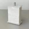 Porta fio dental Branco perolado com cromado
