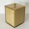 Lixeira em resina Cristal new gold com dourado