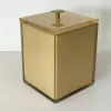 Lixeira em resina Cristal new gold com Dourado fosco