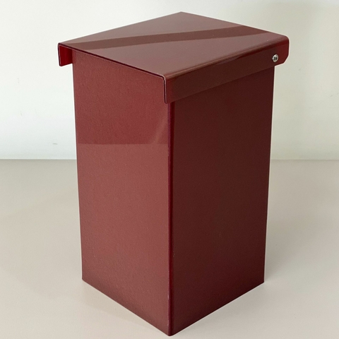 lixeira Chocolate com tampa fixa articulada slim