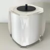 Lixeira valência em resina Cristal branco com preto fosco