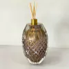 Difusor cristal murano grafite com pó de ouro 24k com dourado