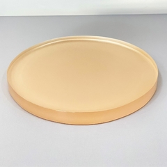 Bandeja cristal champagnhe redonda 24,5 de Diâmetro