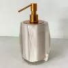 saboneteira valência em resina cristal marfim com red gold
