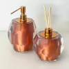 Kit de banheiro 2 peças em resina lapidado cristal Red Gold com red gold - comprar online