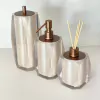 Kit de banheiro 3 peças em resina valencia cristal marfim com corten
