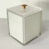 Lixeira Cristal Pérola com Red Gold