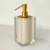 Saboneteira em resina cristal marfim com Gold matte