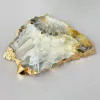 Bandeja de Pedra cristal âmbar com borda dourada 19x16x2,5cm
