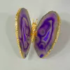 Borboleta Ágata Roxa com dourado