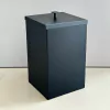 Lixeira inox preto fosco