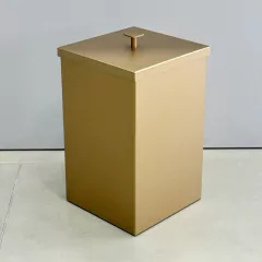 Lixeira inox Gold Matte - comprar online