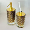 Conjunto 2 peças Cristal Preto em Murano com ouro 24k e Dourado