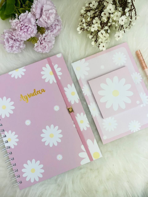 Kit Papelaria Floral rosa - comprar online