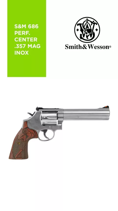 REVÓLVER S&W MOD 686 DELUXE ACAB. INOX CAL. 357 MAG 6¨