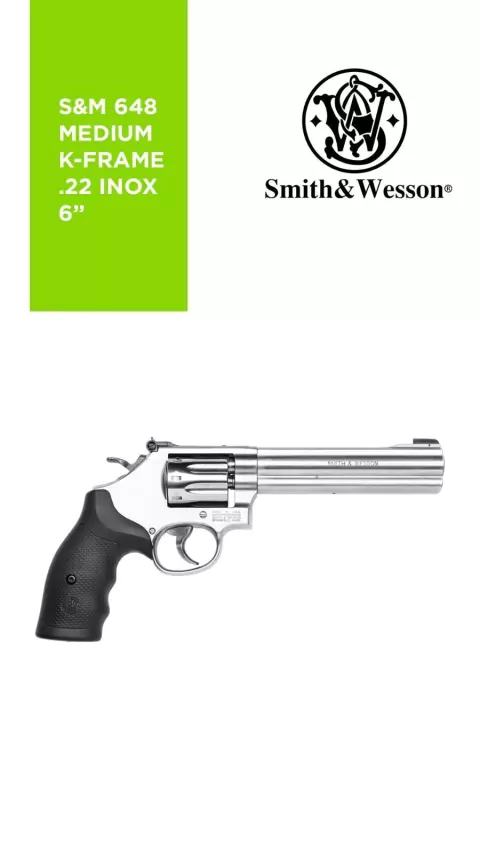 REVÓLVER SMITH WESSON CAL.22 MAG MOD. 648 MEDIUM K-FRAME INOX 6"