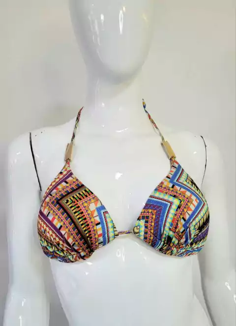 BUSTO MLEV CORTININHA ESTAMPA TRIBAL COLORS M