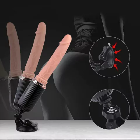 VIBRADOR S-HANDE VAI E VEM C/CONTROLE GATLING PLUS NATURAL