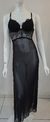 CAMISOLA VANINA LONGA EM TULE E RENDA PRETO M