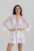 ROBE INDECENSE EM RENDA E TULE BRANCO