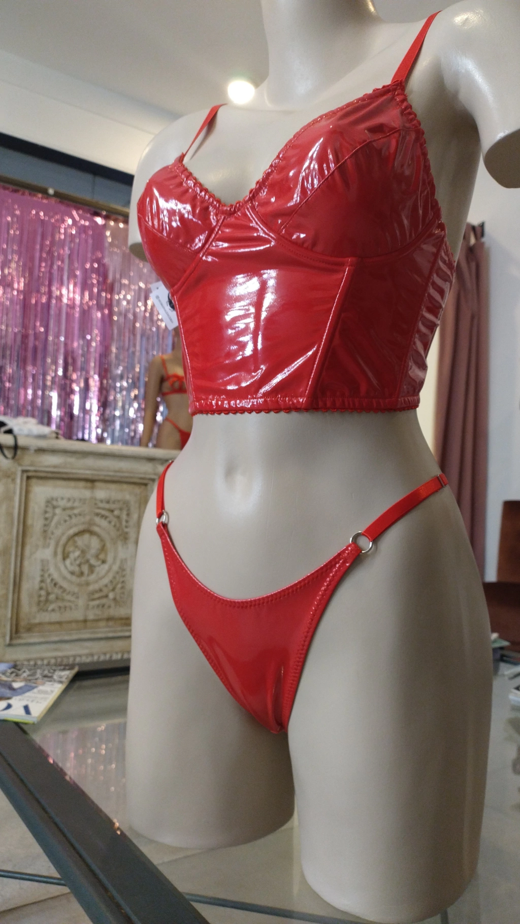 Set vinilo rojo 2 piezas