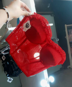 Bustier Plumeti rojo