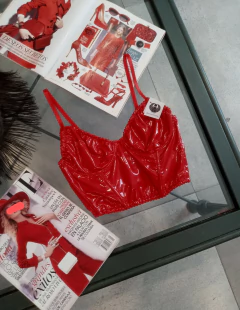 Bustier de vinilo Rojo en internet